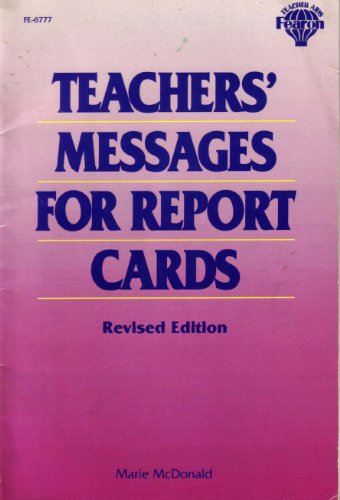 Stock image for Teachers' Messages for Report Cards (FE-6777) for sale by SecondSale