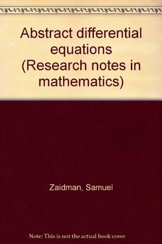 Beispielbild fr Abstract Differential Equations (Research Notes in Mathematics) (Volume 36) zum Verkauf von Anybook.com