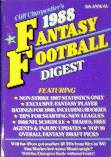 Imagen de archivo de Fantasy Football Digest 1988 a la venta por Dorothy Meyer - Bookseller