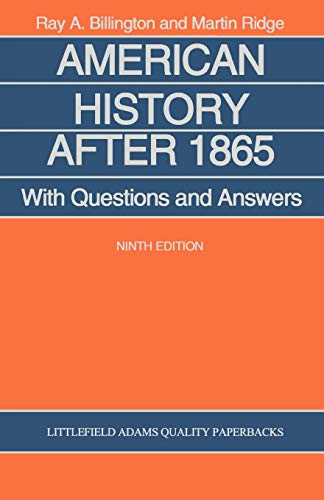 Imagen de archivo de American History after 1865 : With Questions and Answers a la venta por Better World Books