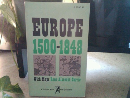 Beispielbild fr Europe Fifteen Hundred to Eighteen Forty-Eight zum Verkauf von Better World Books