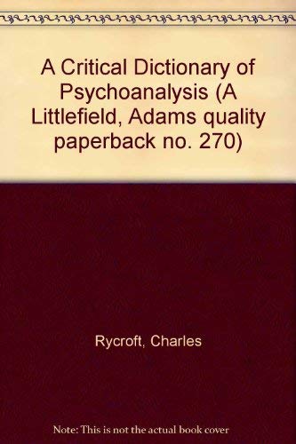 Beispielbild fr A Critical Dictionary of Psychoanalysis zum Verkauf von HPB-Red