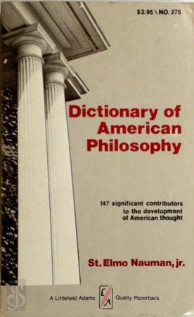 Imagen de archivo de Dictionary of American Philosophy (Littlefield, Adams Quality Paperback, No. 275) a la venta por Wonder Book