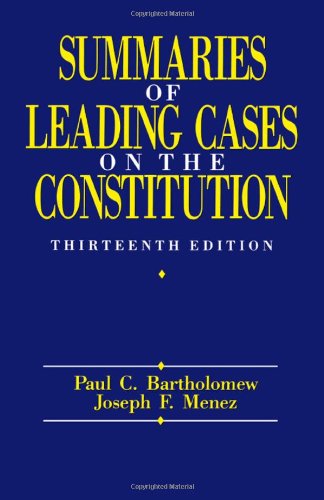 9780822630081: Summaries of Leading Cases on the Constitution