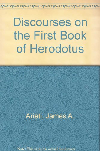 Imagen de archivo de Discourses on the First Book of Herodotus a la venta por Moe's Books