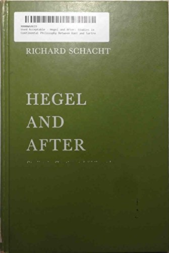 Beispielbild fr Hegel and After : Studies in Continental Philosophy Between Kant and Sartre zum Verkauf von Better World Books