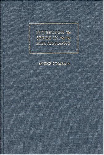 Imagen de archivo de Pittsburgh Series in Bibliography a la venta por BookHolders