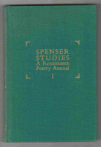 Stock image for Spenser Studies: A Renaissance Poetry Annual I for sale by Better World Books