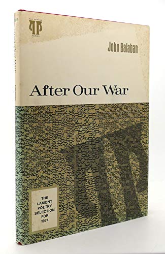 Stock image for After Our War (Pitt poetry series) for sale by Inquiring Minds