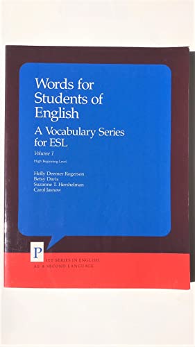 Beispielbild fr Words for Students of English: A Vocabulary Series for Esl (PITT SERIES IN ENGLISH AS A SECOND LANGUAGE) zum Verkauf von Books From California