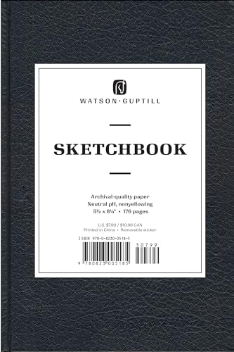 Sketchbook-Black Blank Book-5 1/2 x 8 1/4"