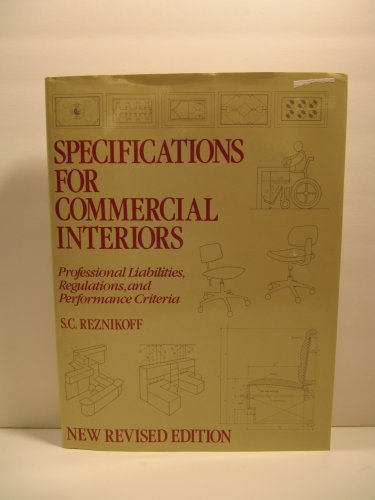 9780823048939: Specifications for Commercial Interiors: Professional Liabilities, Regulations and Performance Criteria