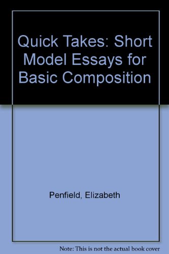 Imagen de archivo de Quick Takes: Short Model Essays for Basic Composition a la venta por FOLCHATT