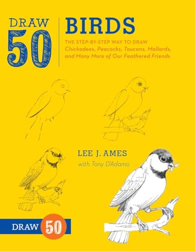 Stock image for Draw 50 Birds: The Step-by-Step Way to Draw Chickadees, Peacocks, Toucans, Mallards, and Many More of Our Feathered Friends for sale by HPB-Ruby
