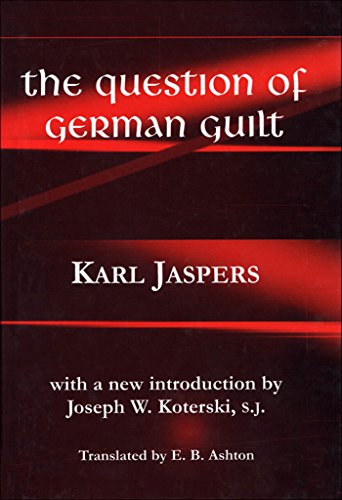 Imagen de archivo de The Question of German Guilt (Perspectives in Continental Philosophy) a la venta por ZBK Books