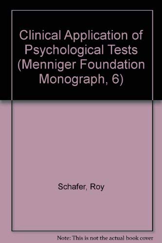 9780823609000: Clinical Application of Psychological Tests