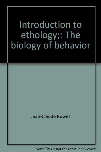 Stock image for Introduction to Ethology: The Biology of Behavior for sale by Saucony Book Shop