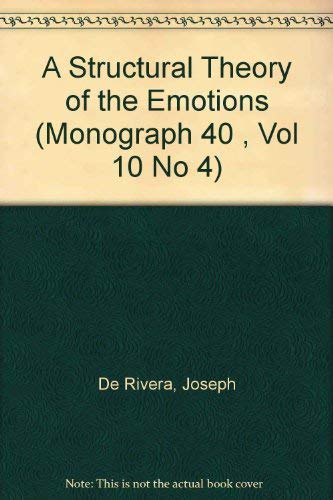 Beispielbild fr A Structural Theory of the Emotions, Vol. 10, No. 4 (Monograph) zum Verkauf von -OnTimeBooks-