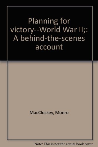 9780823901883: Planning for victory - World War II, A Behind-the-Scenes Account