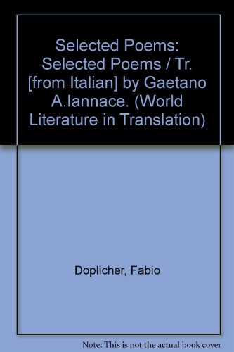 9780824000363: POETRY FABIO DOPLICHR (World Literature in Translation)