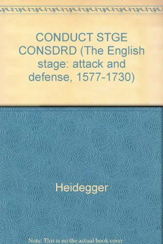 CONDUCT STGE CONSDRD (9780824006280) by Heidegger