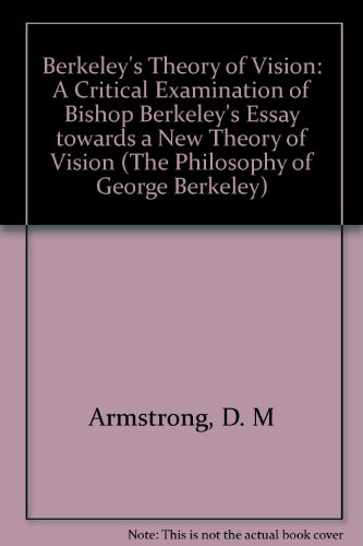 Imagen de archivo de BERKELEY'S THEORY OF VISION (The Philosophy of George Berkeley) a la venta por Atticus Books