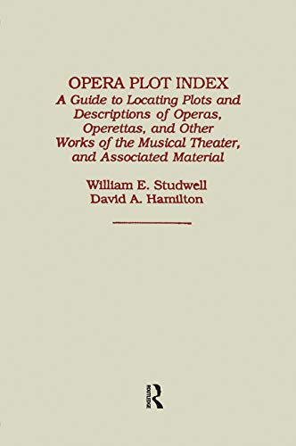 Imagen de archivo de Opera Plot Index (Classics of English Legal History in the Modern Era) a la venta por Project HOME Books