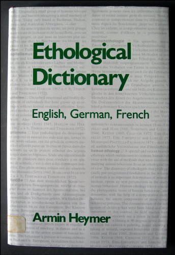 Beispielbild für The Ethological Dictionary zum Verkauf von Better World Books