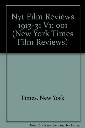 Stock image for NYT FILM REV 1913-31 V1 (New York Times Film Reviews) for sale by Nicholas J. Certo