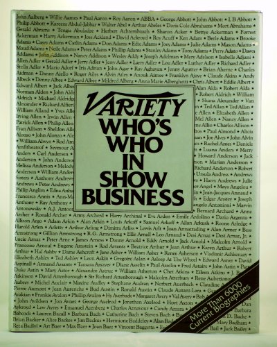 Beispielbild fr Variety Who's Who in Show Business zum Verkauf von Curious Book Shop