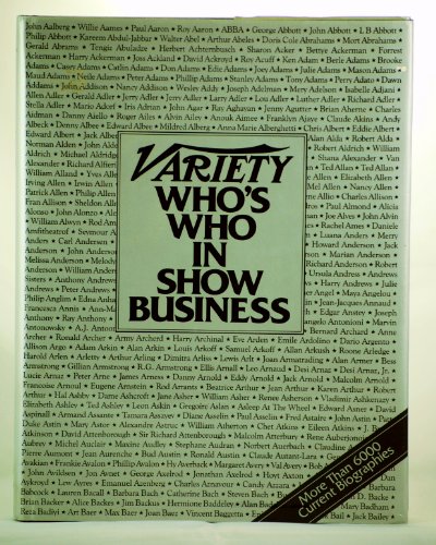 9780824087135: Variety Who's Who in Show Business