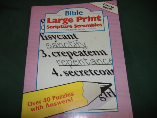 Imagen de archivo de Bible Large Print Scripture Scrambles a la venta por Wonder Book