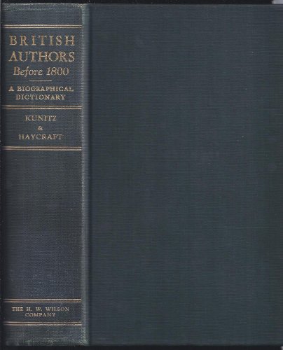 Beispielbild fr British Authors Before 1800: A Biographical Dictionary zum Verkauf von ThriftBooks-Atlanta