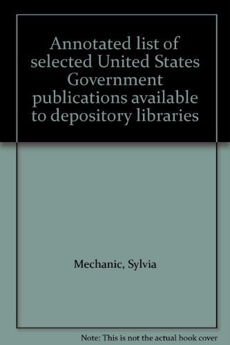 9780824204051: Annotated list of selected United States Government publications available to depository libraries