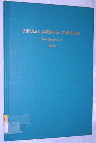 Beispielbild fr Popular American Composers : First Supplement zum Verkauf von Better World Books: West