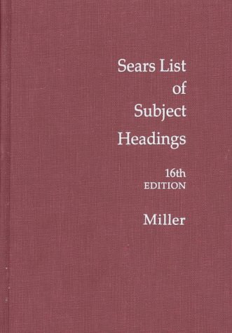 Imagen de archivo de Sears List of Subject Headings a la venta por Better World Books: West