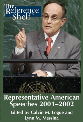 Beispielbild fr Representative American Speeches 2001-2002 (Reference Shelf) zum Verkauf von Better World Books