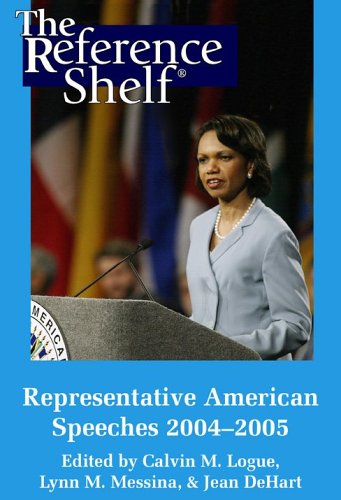 Beispielbild fr Representative American Speeches 2004-2005 (Reference Shelf) zum Verkauf von Ergodebooks