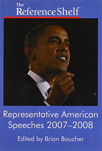 Stock image for Representative American Speeches 2007-2008 for sale by Better World Books