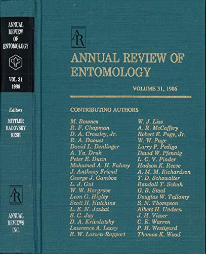 Stock image for Annual Review of Entomology: Volume 31, 1986 for sale by West With The Night