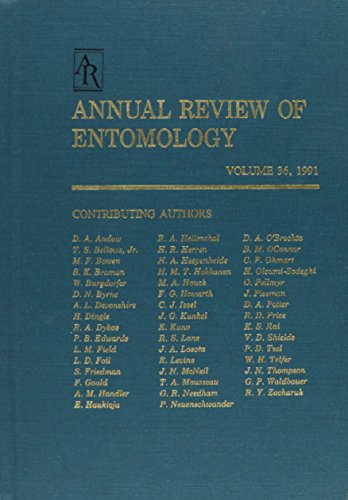 Annual Review of Entomology, Volume 36, 1991
