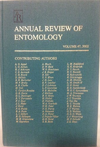 Imagen de archivo de Annual Review of Entomology: 2002 a la venta por Phatpocket Limited