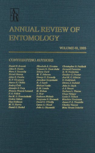 Stock image for Annual Review of Entomology: 2003 for sale by dsmbooks