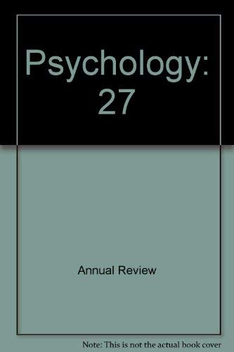 Beispielbild fr Annual Review of Psychology - Volume 27, 1976 zum Verkauf von UHR Books