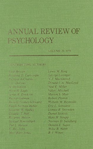 Beispielbild fr Annual Review of Psychology zum Verkauf von Better World Books