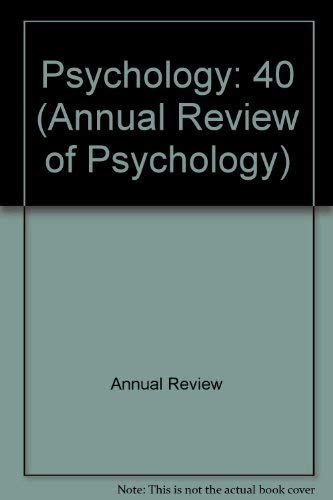 Beispielbild fr Annual Review of Psychology: 1989 zum Verkauf von medimops