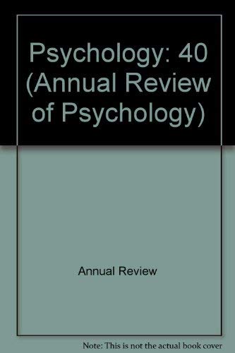 Imagen de archivo de Annual Review of Psychology: 1989 a la venta por HPB-Red