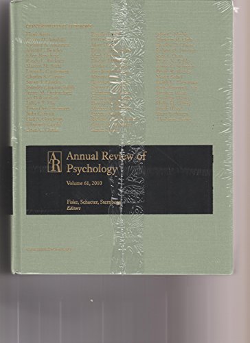 Stock image for Annual Review of Psychology 2010: 61 for sale by Irish Booksellers