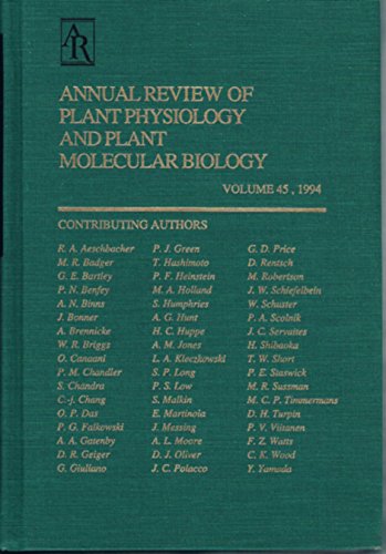 Annual Review of Plant Physiology and Plant Molecular Biology: 1994 (Annual Review of Plant Biology) (9780824306458) by Jones, Russell L.