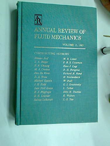 Beispielbild fr Annual Review of Fluid Mechanics zum Verkauf von Better World Books Ltd